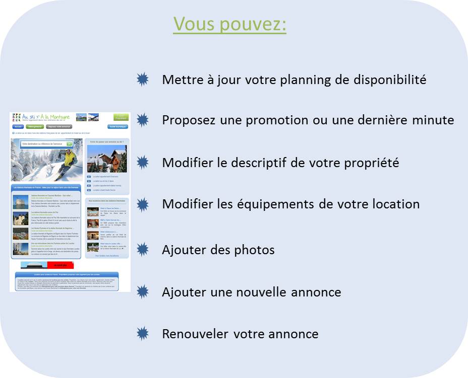 Proprietaires deposez votre logement au ski